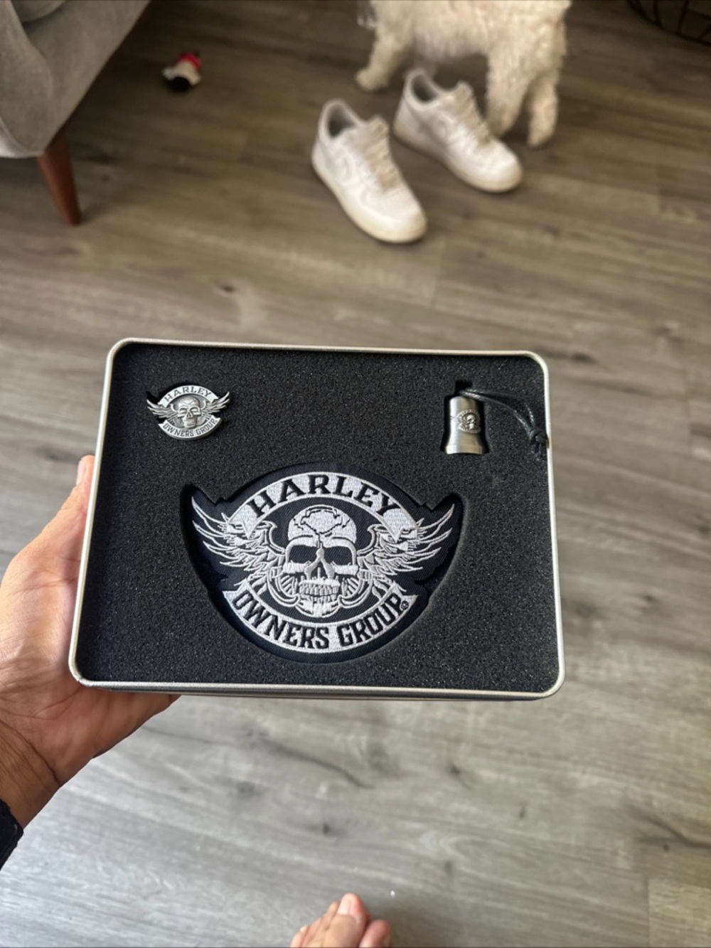 Harley-Davidson Black & Silver Owners Group Patch with Pins